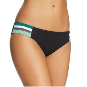 Becca Bikini Virtue Refine Tab Side Hipster Black Swim Bottoms Size XL